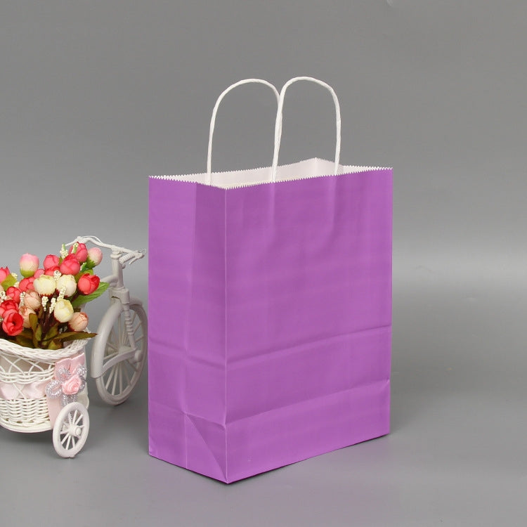 10 PCS Elegant Kraft Paper Bag With Handles for Wedding/Birthday Party/Jewelry/Clothes