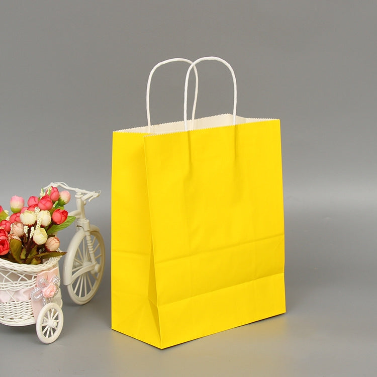 10 PCS Elegant Kraft Paper Bag With Handles for Wedding/Birthday Party/Jewelry/Clothes