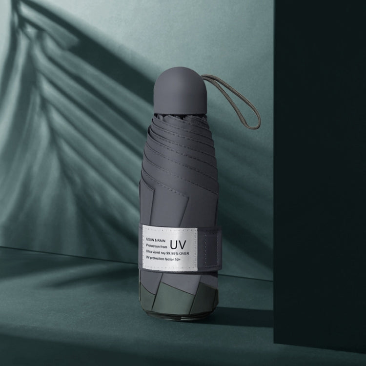 LY-0621 Five-Fold Eight-bone Umbrella Simple Black Glue Sunscreen Umbrella