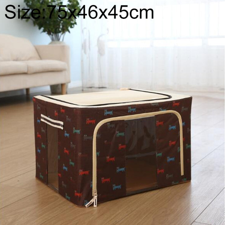 Folding Storage Box Non Woven Fabric With Zipper Moisture-proof Clothes Storage Box