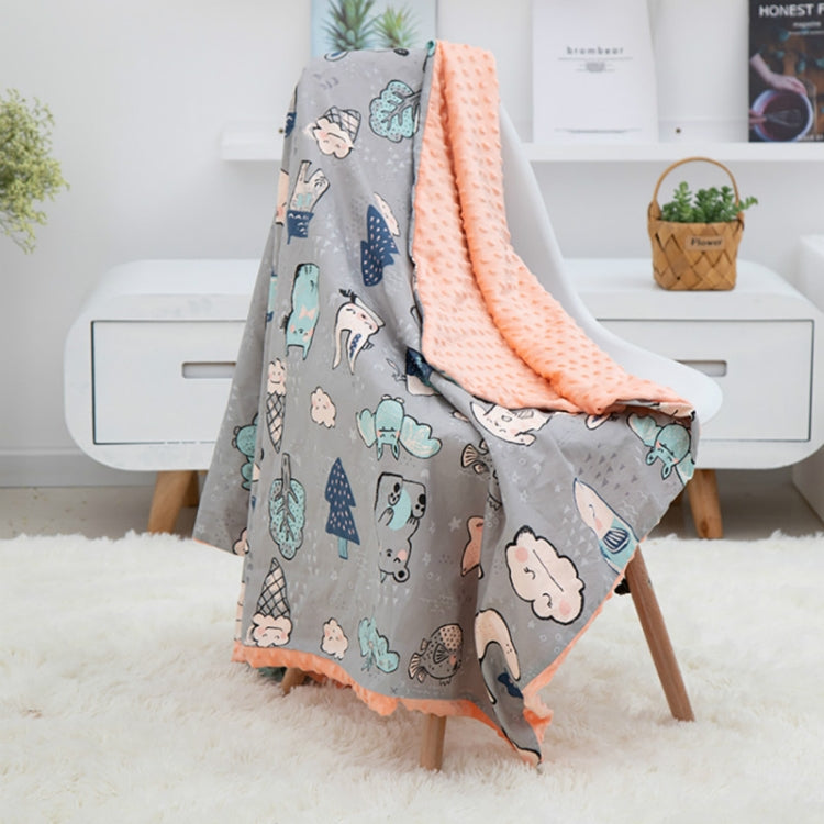 Cotton Cartoon Baby Comforting Quilt Washable Trolley Cover Blanket