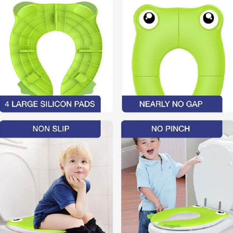 Frog-Shaped PP Material Environmental Protection Children Travel Portable Toilet Seat