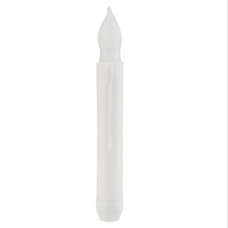12 PCS/ Box LED Electronic Candle Light Flameless Candle Light Long Rod Christmas Candle, Flashing Warm White Light