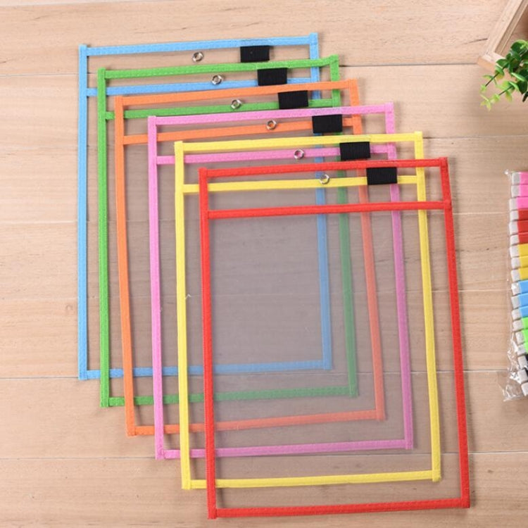 Erasable Hanging PVC A4 Transparent Sewing Red Document Dry Erase Bag