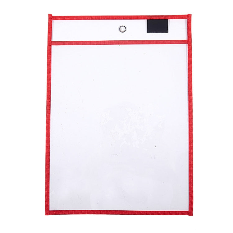 Erasable Hanging PVC A4 Transparent Sewing Red Document Dry Erase Bag
