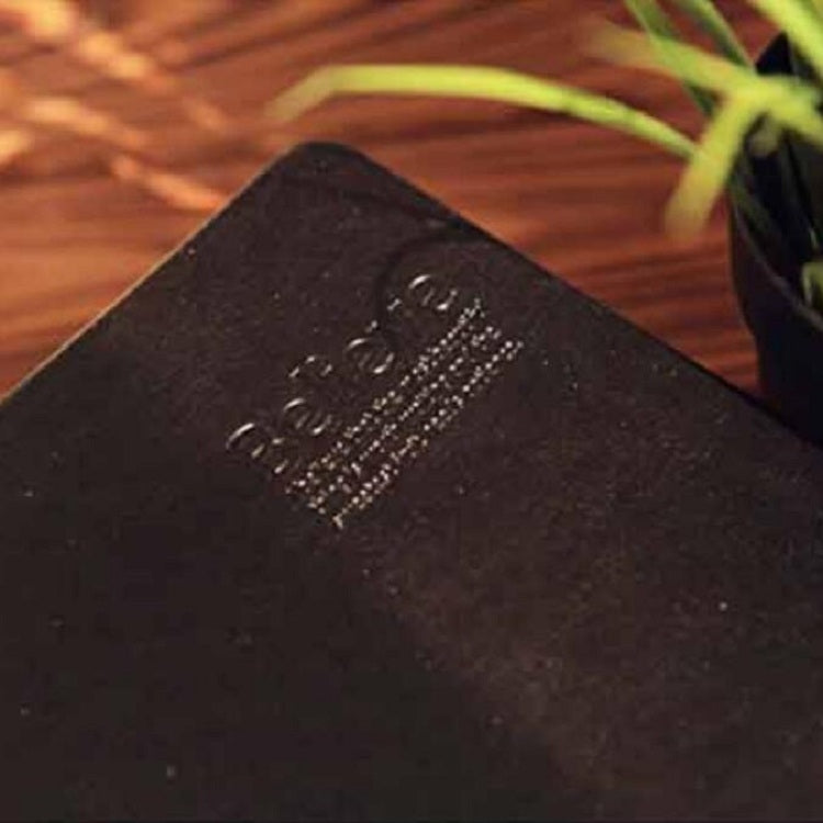 Ultra-Thick Retro Simple Lmitation Leather Thick Horizontal Blank Notebook, Specifications:Large Gold Rim Horizontal Line