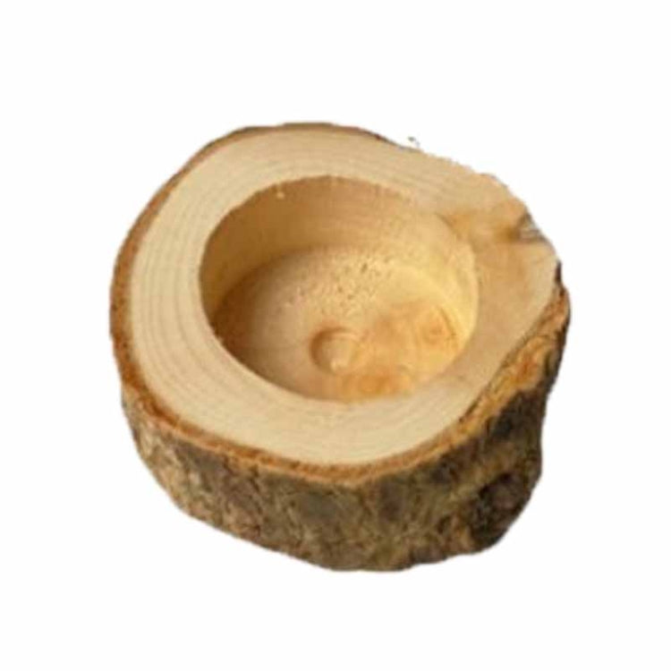 3 PCS Mini Natural Log Round Home Office Garden Decoration Succulent Plant Pot Candle Holder Small Bonsai Home Decoration