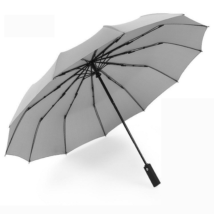 Extra Large Reinforced 12 Bone Automatic Double Folding Rain And Sunny Dual-use Umbrella Personality And Creativity