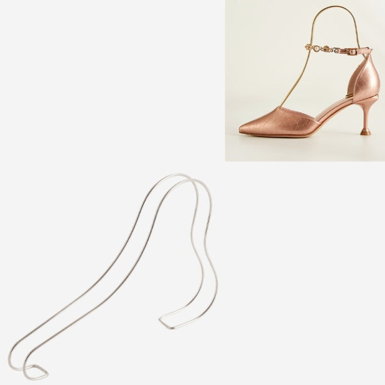 2 PCS Stainless Steel High Heels Display Stand Metal Elastic Shoe Support Shoe Support Bracket