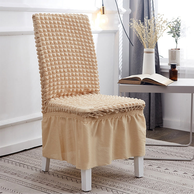 Bubble Skirt Chair Cover Household Elastic Universal One-piece  Seat Stool Cover Fabric Grid Chair Cover