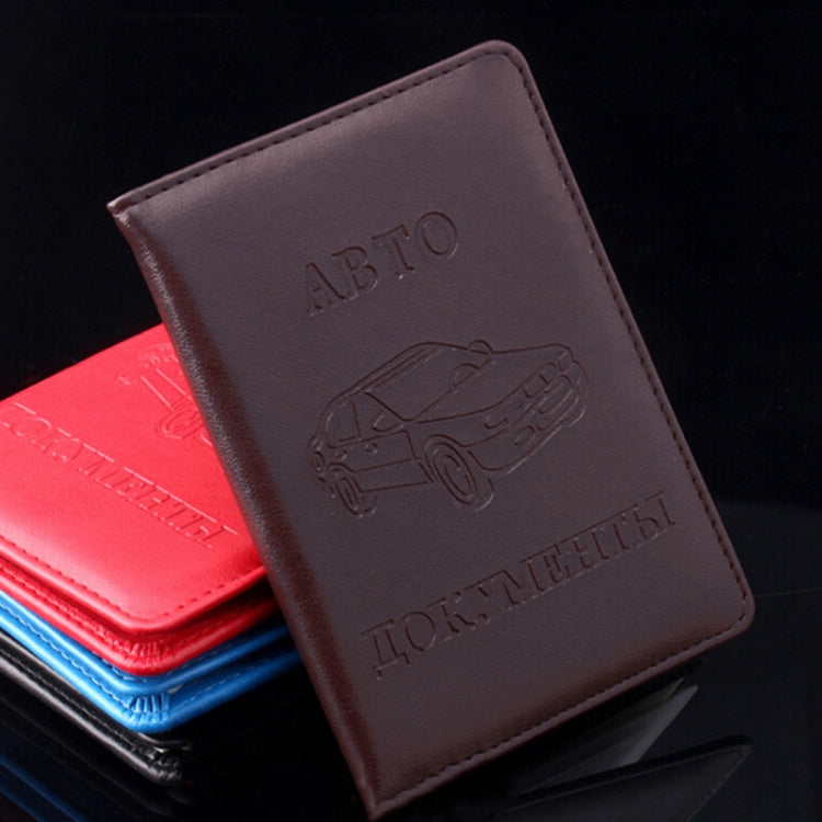Russian Auto Driver License Bag PU Leather on Cover for Car Driving License Card Credit Holder Purse Wallet