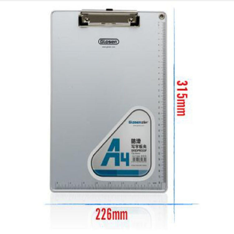 A4 Aluminum Clipboard Writing Pad Folder School Office Stationery Supplies, Size: 31.5x22.5cm