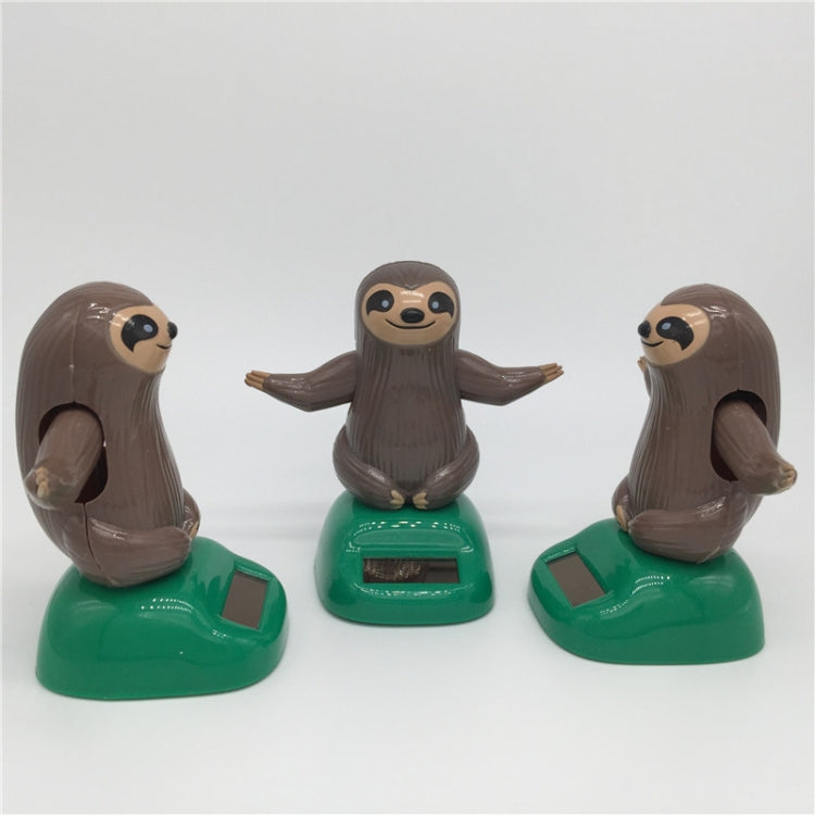 Novelty Solar Toys Plastic ABS Sloth Solar Powered Dancing for Car Decoration