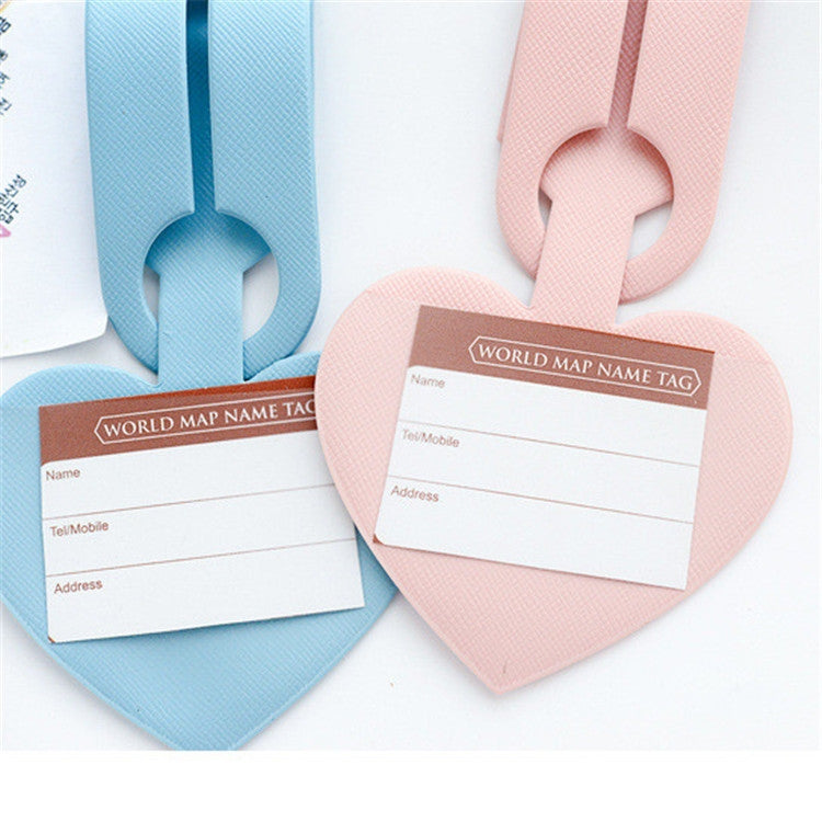 Love Shape Luggage Tag Travel Pass Name Card Tag