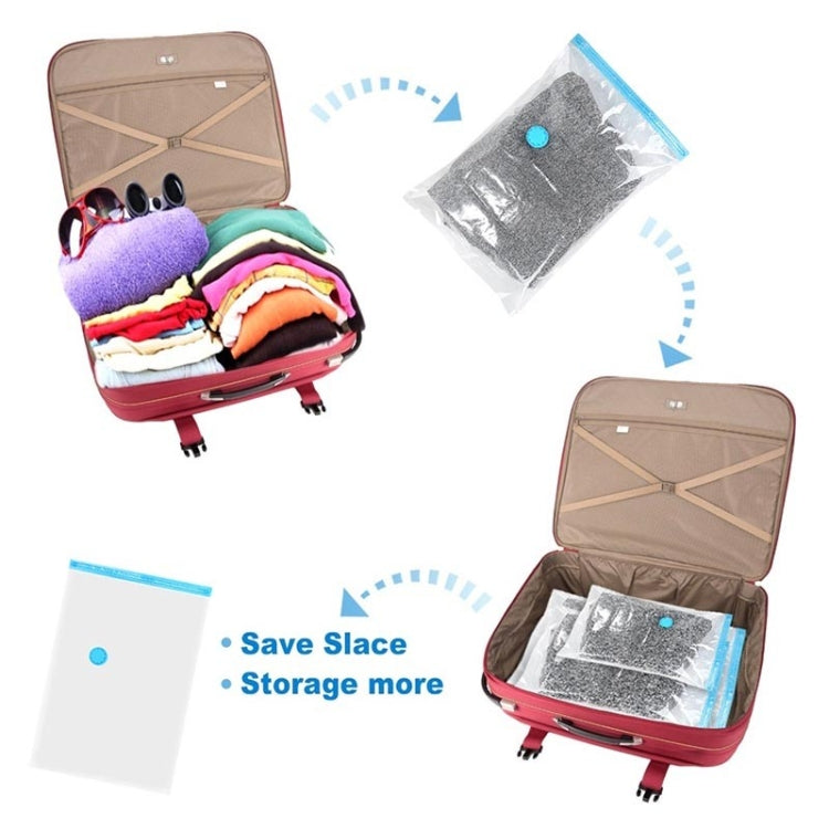 3 PCS Hot Vacuum Bag Storage Organizer Transparent Border Foldable Extra Large Seal Compressed Travel Saving Space Bags