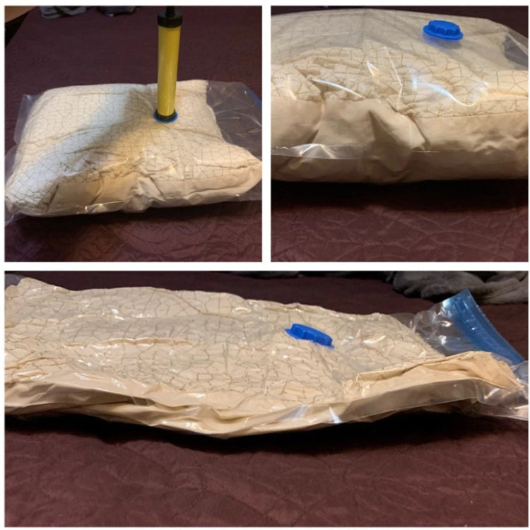 3 PCS Hot Vacuum Bag Storage Organizer Transparent Border Foldable Extra Large Seal Compressed Travel Saving Space Bags