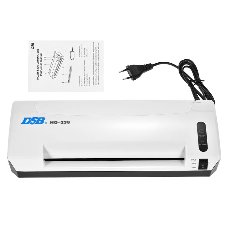 DSB HQ236 Laminator A4 File Laminating Machine Photo Sealing Machine Cold Laminating Thermoplastic Machine with Paper Trimmer Cutter