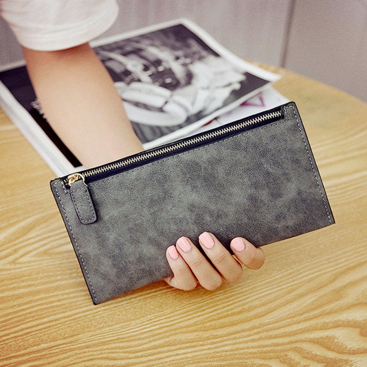 Ladies Long Wallet Simple Style Coin Purse Leather Thin Wallets