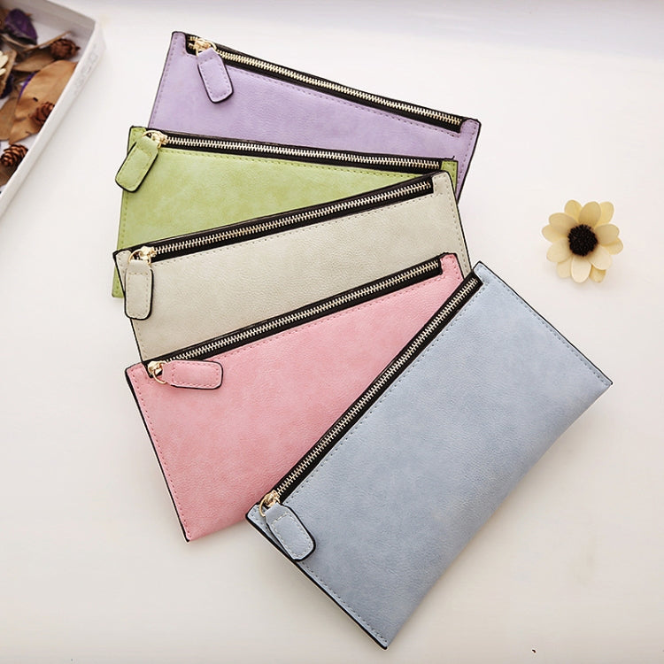 Ladies Long Wallet Simple Style Coin Purse Leather Thin Wallets