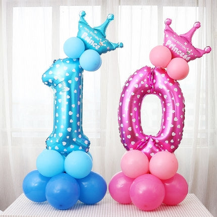 Number Foil Balloon Happy Birthday Decoration