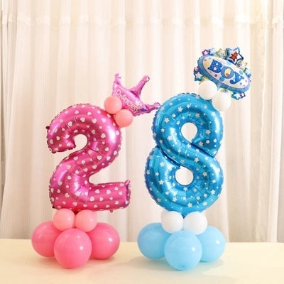 Number Foil Balloon Happy Birthday Decoration