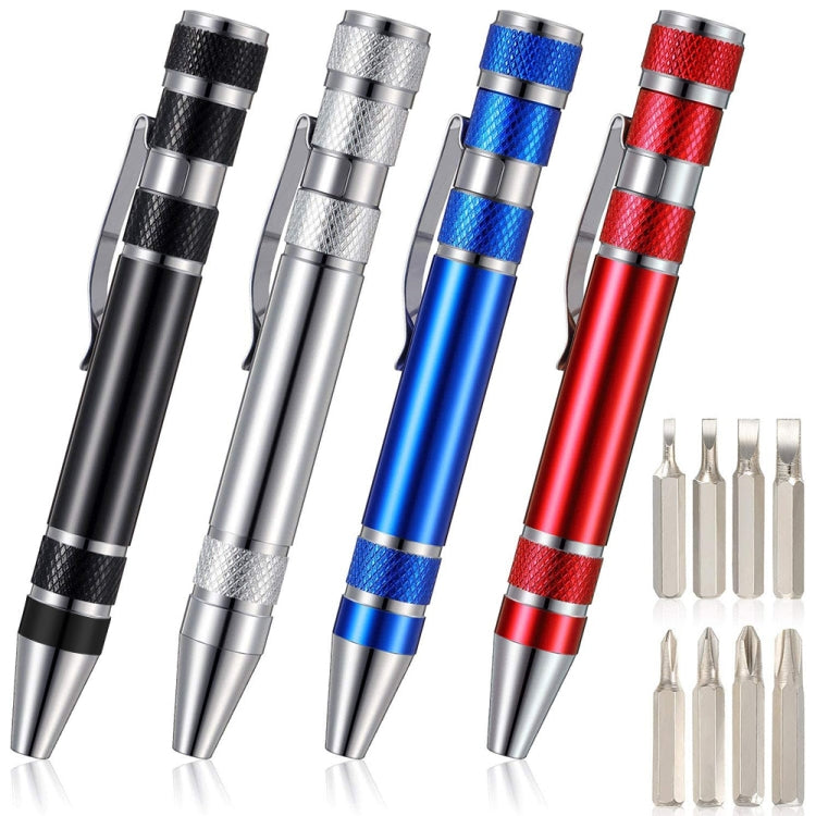 8 In 1 Multifunctional Mini Aluminum Tool Pen Screwdriver Set