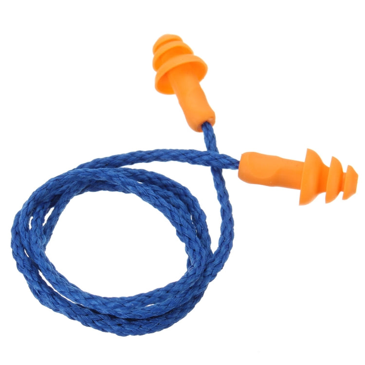 10 PCS Soft Silicone Corded Ear Plugs ears Protector Reusable Hearing Protection Noise Reduction Earplugs