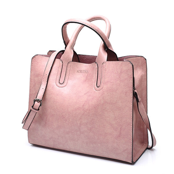 Leather Handbags Big Women Bag Casual Female Bags Trunk Tote Shoulder Bag Ladies Large Bolsos