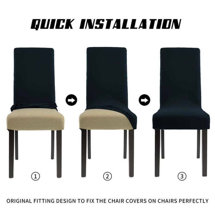 Modern Plain Color Chair Cover Spandex Stretch Elastic Wedding Banquet Chair Covers Dining Seat Cover Pastoral Hotel Cover