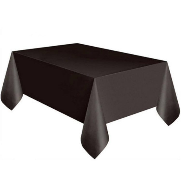 Disposable Plastic Tablecloth Solid Color Wedding Birthday Party Table Cover Rectangle Desk Cloth Wipe Covers