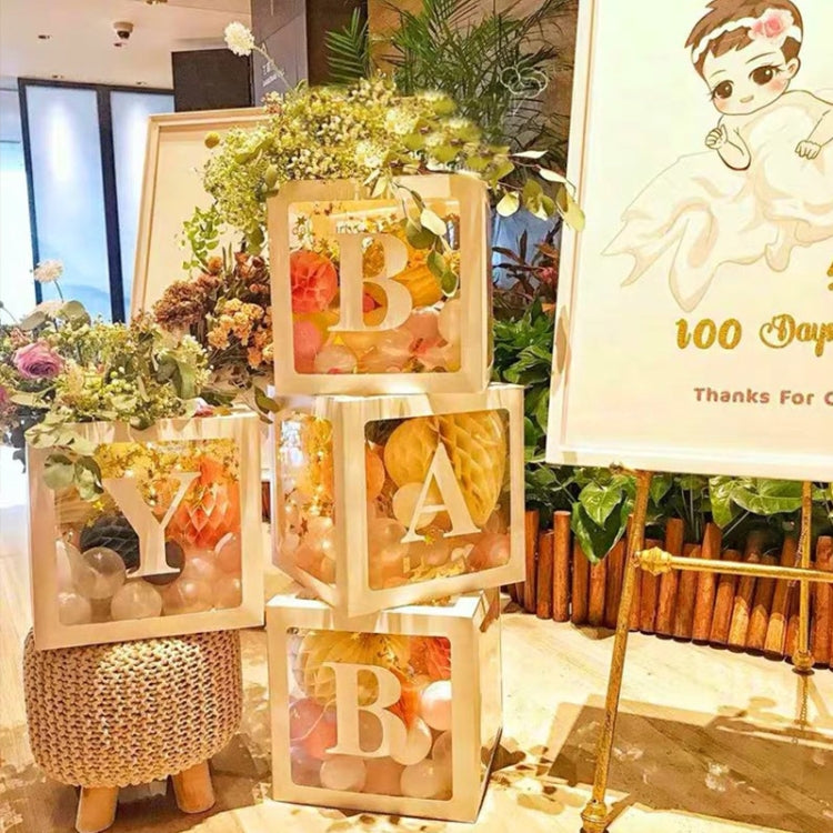 Wedding Birthday Party Decoration Transparent Letter Balloon Box