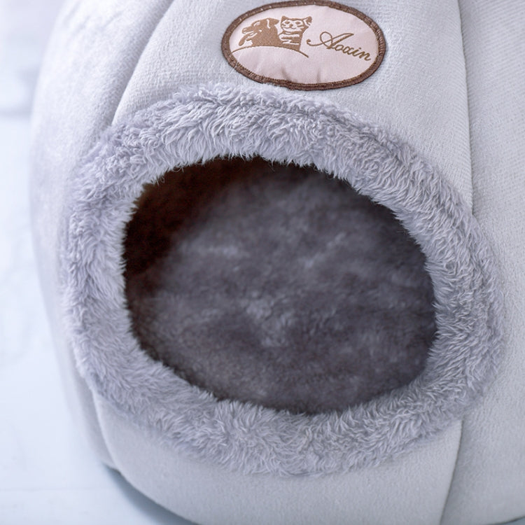 Winter Semi-Closed Warm & Velvet Round Pet Nest