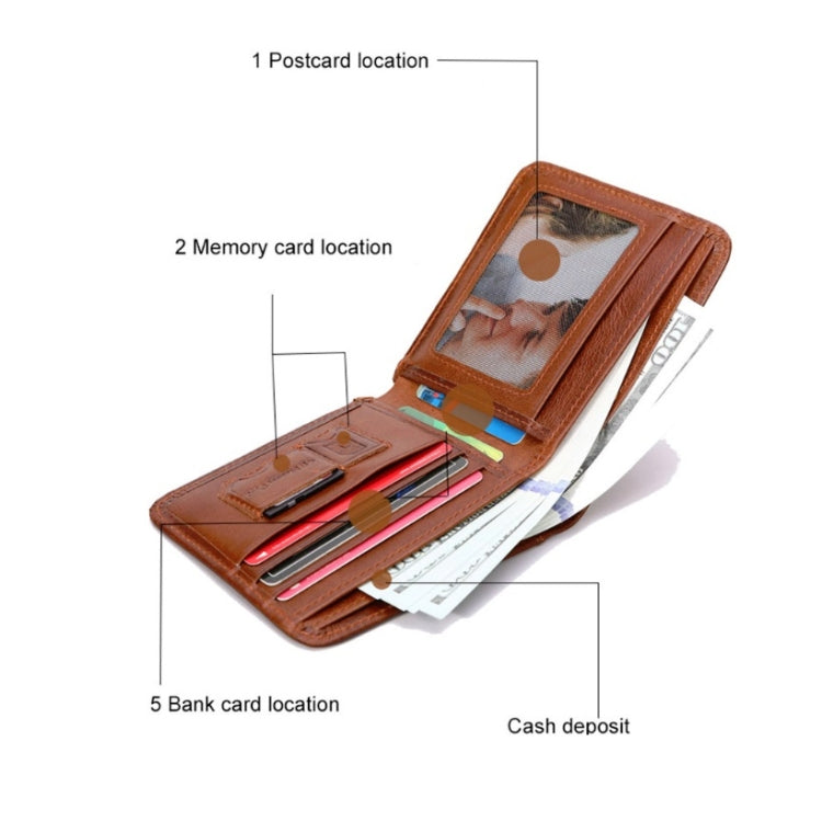 Men Leather Business Wallet Smart Anti-Lost Anti-Theft Wallet