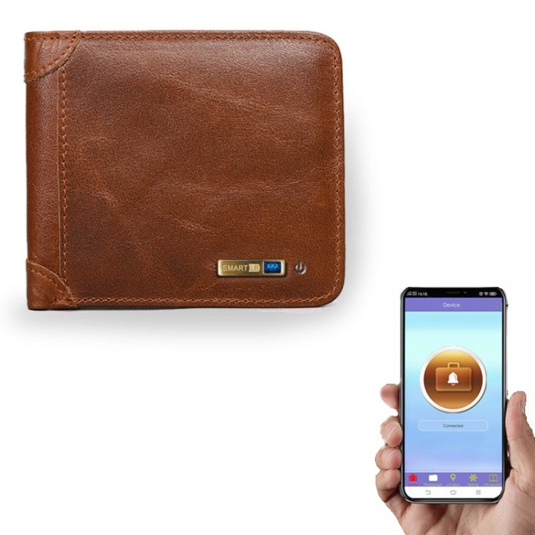 Men Leather Business Wallet Smart Anti-Lost Anti-Theft Wallet