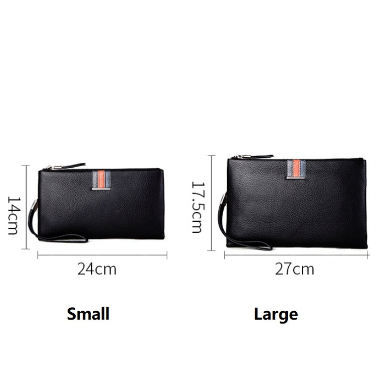 Men Leather Casual Clutch Leather Smart Anti-Theft & Anti-Lost Coin Purse, Large, Small