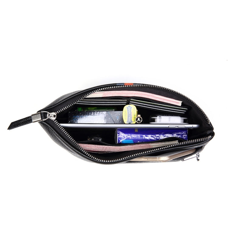 Men Leather Casual Clutch Leather Smart Anti-Theft & Anti-Lost Coin Purse, Large, Small