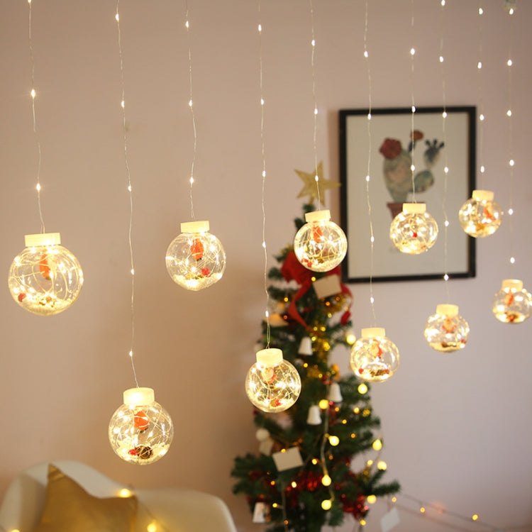 LED Copper Wire Curtain Light Wishing Ball Christmas Decoration String Lights, Random Style Delivery