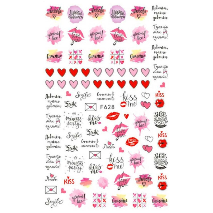 10pcs 3D Adhesive Butterfly Retro Rose Color Nail Art Sticker