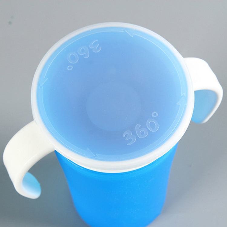 360 Degrees Rotated Baby Learning Drinking Cup With Double Handle Flip