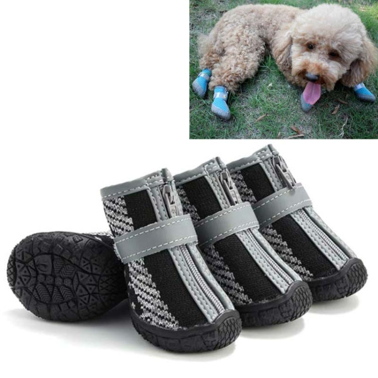 4 PCS / Set Breathable Non-slip Wear-resistant Dog Shoes Pet Supplies