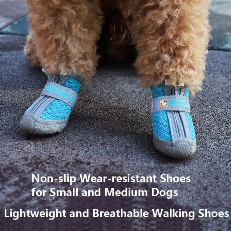 4 PCS / Set Breathable Non-slip Wear-resistant Dog Shoes Pet Supplies