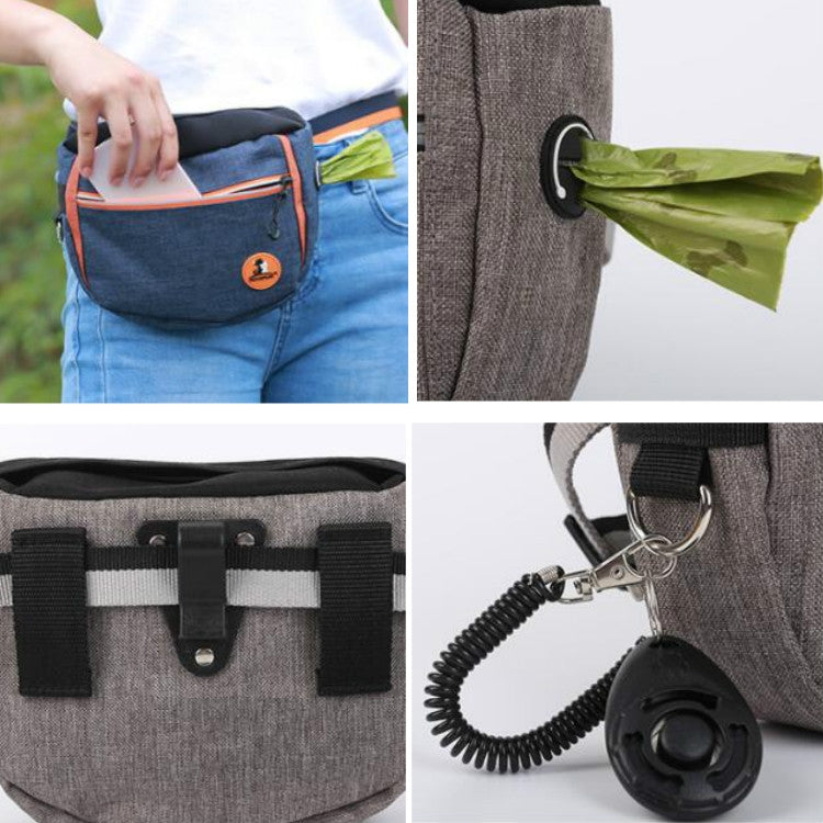 MOVEPEAK Pet Snack Bag Leash Pet Training Waist Bag Outing Dog Snack Bag
