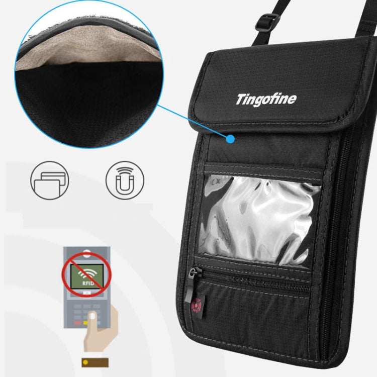 Travel Storage Messenger Passport Bag Multifunctional RFID Anti-Theft Hanging Neck Document Bag Card Bag