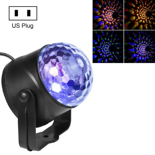 MGY-019 6W Remote Control LED Crystal Magic Ball Light Colorful Rotating Stage Laser Light