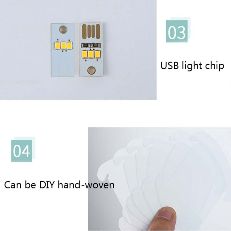 Creative Bedroom Bedside Night Light USB Round Romantic Room Decoration Lamp with Wood Base