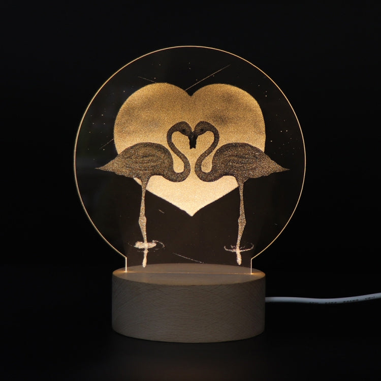3D Atmosphere Decorative Light Acrylic Inner Carved LED Night Light Creative Girl Table Lamp