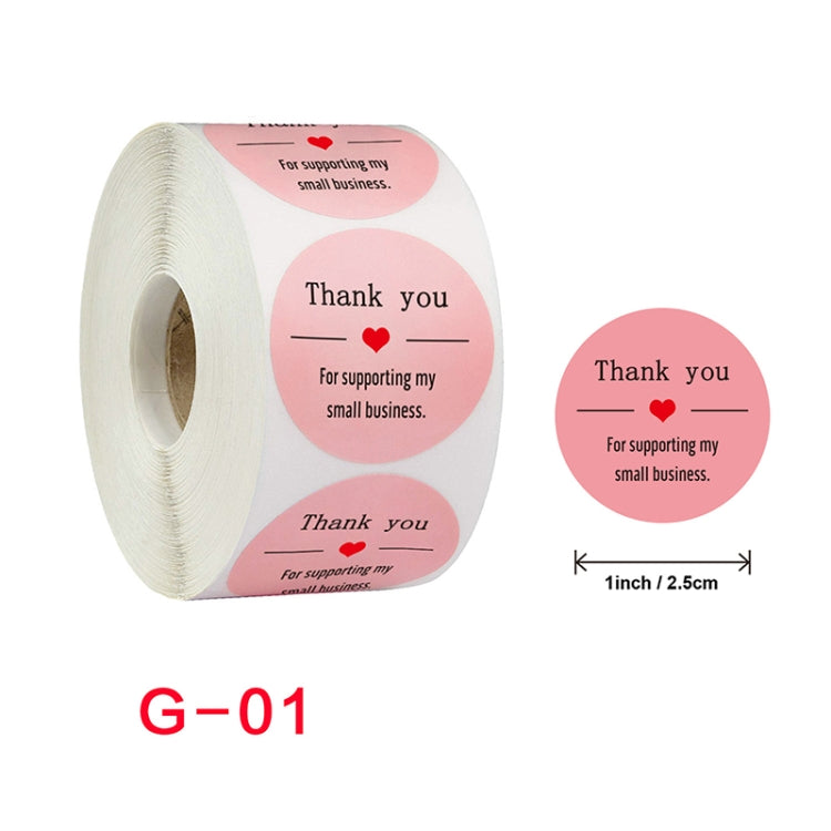 Thank You Sticker Label, Size: 2.5cm / 1 inch, G-01, G-02