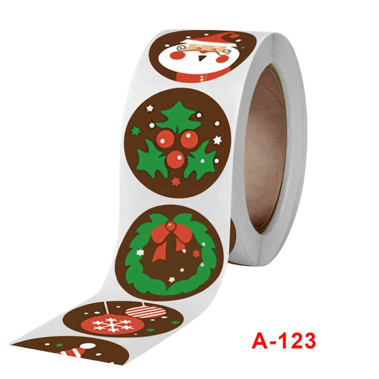 Christmas Decoration Gift Series Stickers Label, Size: 2.5cm / 1inch, A-123, A-124