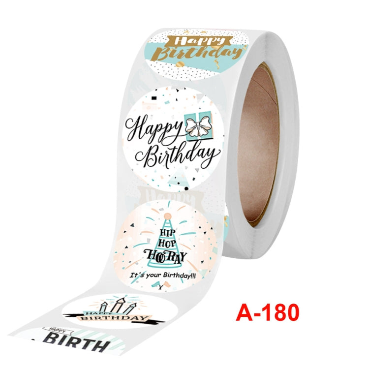 Birthday Party Sticker Gift Decoration Label, Size: 2.5cm / 1inch, A-180, A-181