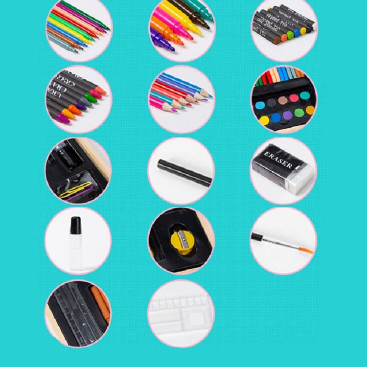 Painting Wooden Box Colorful Pen Set Art School Supplies For Children